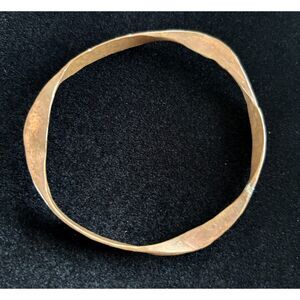 Hand Hammered Copper Bangle Bracelet Artisan Rustic Minimalist Boho Jewelry